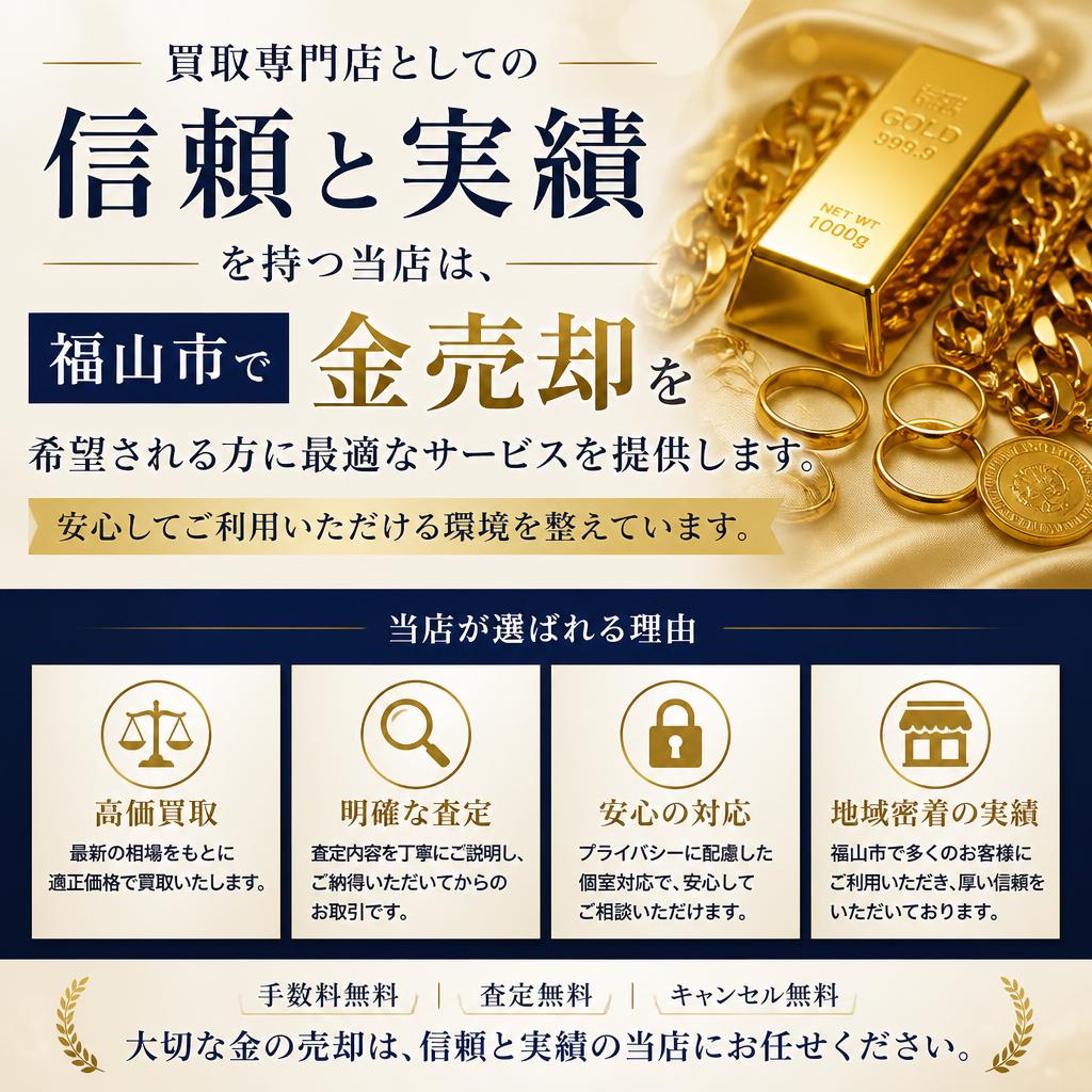 金売却の専門店、買取大吉福山駅家店