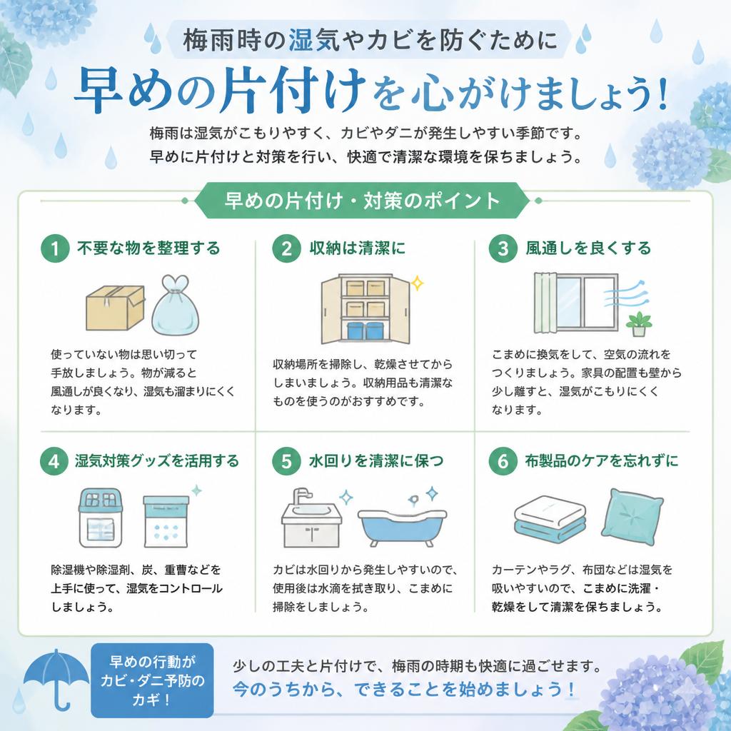 4. 梅雨の季節にこそ、片付けを！