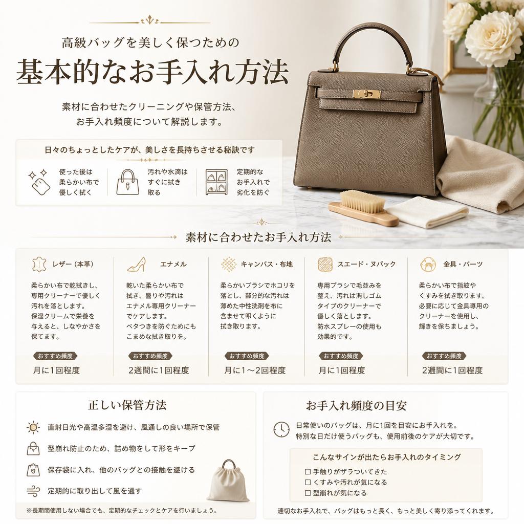 2. バッグのお手入れ方法
